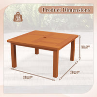 Tangkula Patio Coffee Table with Umbrella Hole
