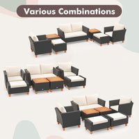 Tangkula 7 Pieces Patio Furniture Set with Loveseat