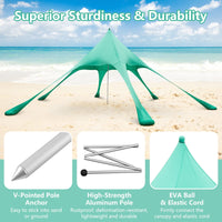 Tangkula Beach Canopy Tent UPF50+ Beach Sun Shade