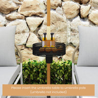 Tangkula Patio Umbrella Table Tray for Beach Garden Poolside
