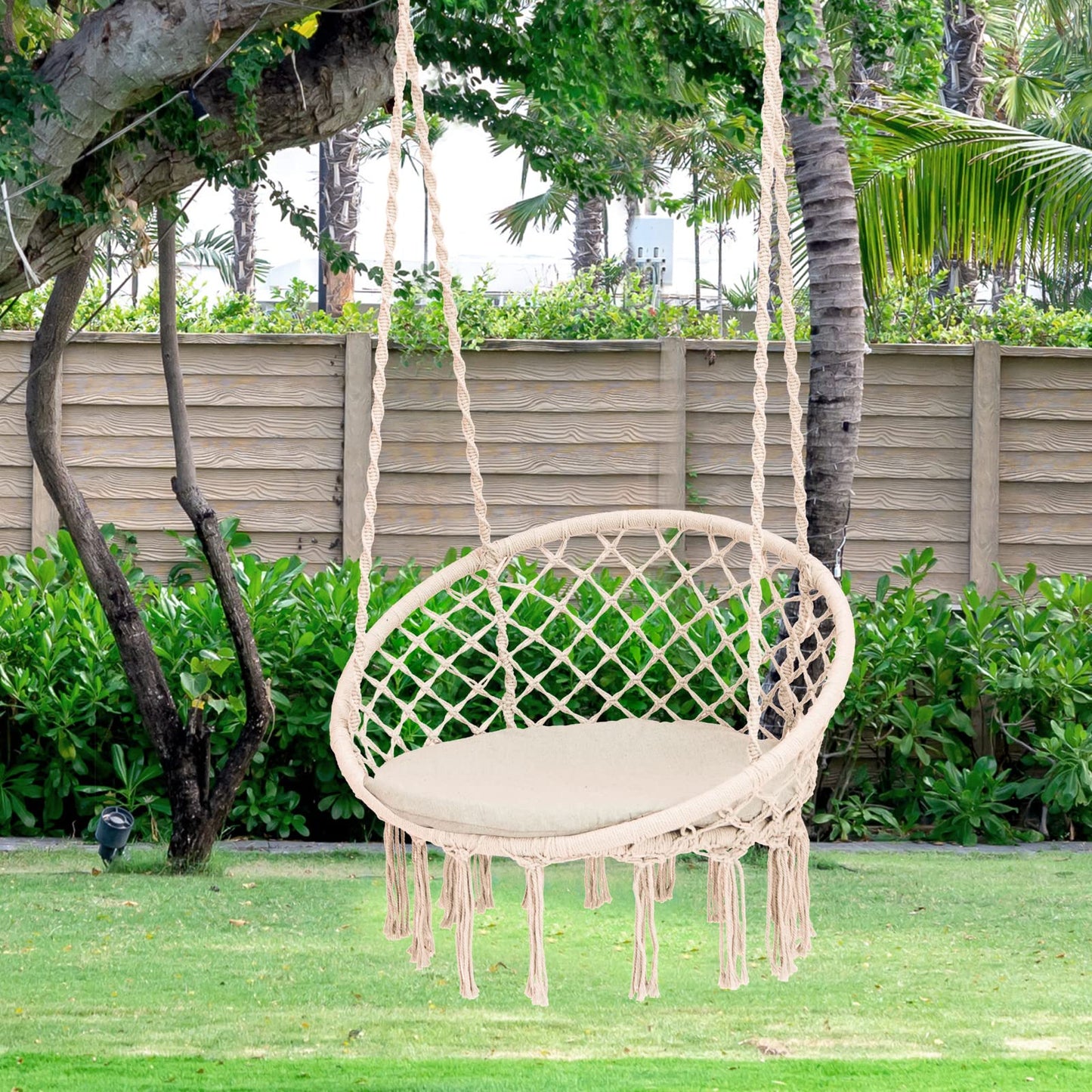 Tangkula Hammock Chair with Cushion