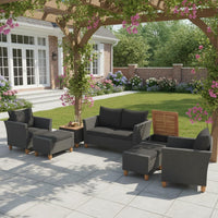 Tangkula 7 Pieces Patio Furniture Set with Loveseat