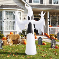 Tangkula 7.7 FT Halloween Inflatable Ghost with Built-in RGB LED Lights