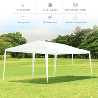TANGKULA Outdoor Tent 10x20, White Party Wedding Tent Canopy with Removable Sidewalls