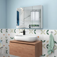 Tangkula 36" Bathroom Medicine Cabinet with Adjustable Shelf