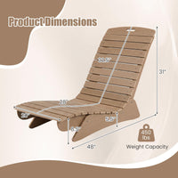 Chaise longue Tangkula en PEHD pour piscine, pour une profondeur d'eau de 5,5" à 8,5"