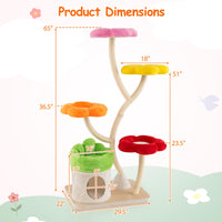 Tangkula 65 Inch Tall Cat Tower with Sisal Scratching Posts