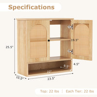 Tangkula Wall-Mounted Medicine Cabinet
