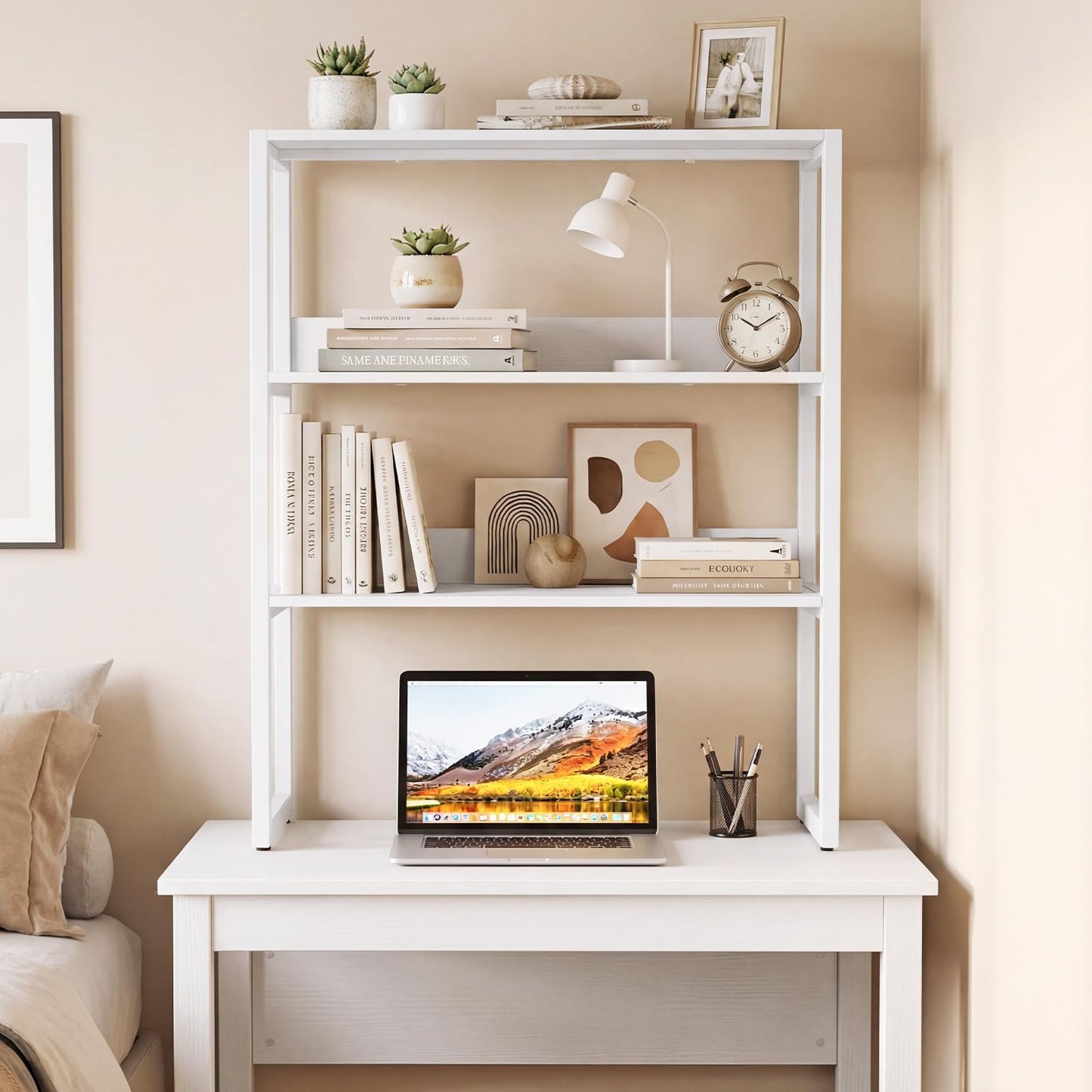 Tangkula 3-Tier Countertop Storage Hutch with Open Shelves (1/2)