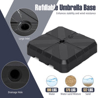 Tangkula Cantilever Umbrella Base Heavy Duty Fillable Weighted Offset Umbrella Stand