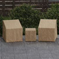 Tangkula Patio Furniture Covers Waterproof Outdoor Conversation Covers for 3 Pieces Bistro Set