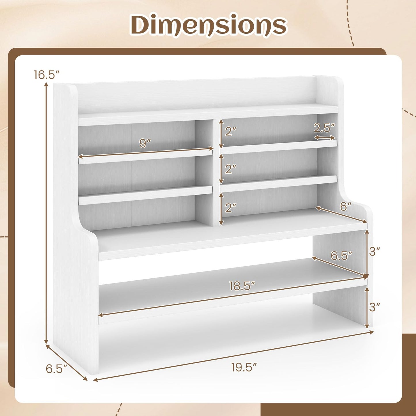 Tangkula Double 6-Tier Desktop File Organizer