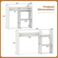 Tangkula Extendable Desktop Bookshelf for Home Office