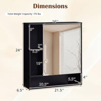 Tangkula Bathroom Cabinet with Mirror for Living Room