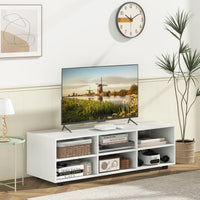 Tangkula White TV Stand for TVs up to 50” for Living Room