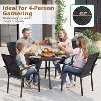 Tangkula 5 Pieces Patio Dining Set for 4 for Garden and Deck
