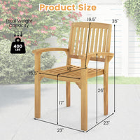 Tangkula Outdoor Patio Wppd Dining Chair（1/2/4）