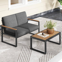 Tangkula 2 Piece Patio Furniture Set for Yard Garden Balcony Poolside