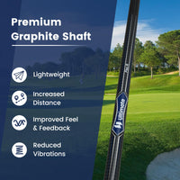 Tangkula Driver de golf pour hommes débutants, club de golf driver 460CC droitier, driver de golf en alliage d'aluminium 10,5° avec manche en graphite et couvre-tête