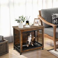 Tangkula Dog Crate Furniture with Removable Tray/Felt Mat