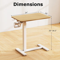 Tangkula Mobile Standing Desk Pneumatic Height Adjustable Rolling Desk