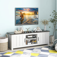 2 Doors TV Stand for TVs up to 65" - Tangkula