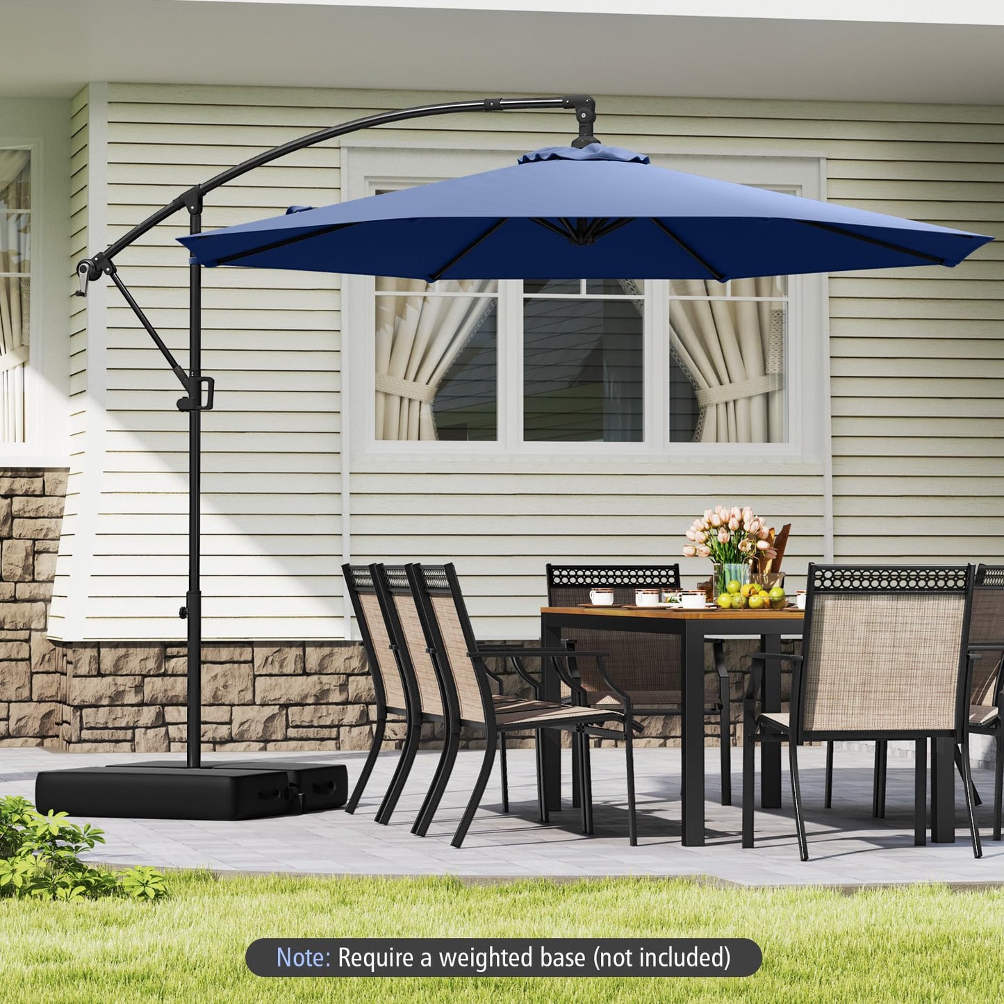 Tangkula 10 FT Patio Offset Umbrella