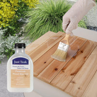 Tangkula Wood Wax Oil Set Teak Oil Cleaner and Brightener for Outdoor & Indoor Furniture