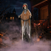 Tangkula 5.7 FT Life-Size Animated Halloween Grim Reaper with Chain