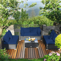 Tangkula 7 Piece Patio Furniture Set with Pillows and Cushions