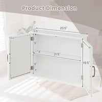 Tangkula Medicine Cabinet with Double Mirror Doors