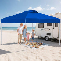 Tangkula 10x10 FT Pop Up Canopy 2-Tier Outdoor Tent with Vented Top