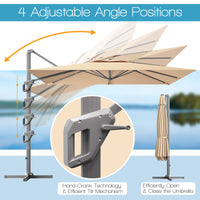 Tangkula 10FT Patio Cantilever Umbrella for Garden