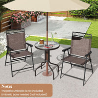 Tangkula 3 Piece Outdoor Bistro Set（Wave Backrest）