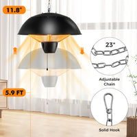Tangkula 1500W Hanging Patio Heater