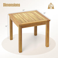Table d'appoint d'extérieur Tangkula pour porche, terrasse, jardin, intérieur