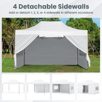 Tangkula Tonnelle Pop-up 3x4,2 m pour Plage, Fêtes, Événements, Camping
