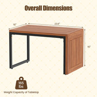 Tangkual 2-in-1 Patio Acacia Wood Side Tables