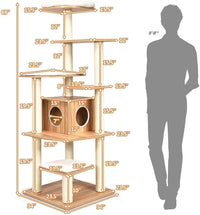 Tangkula 69 Inch Tall Cat Tree with Sisal Rope Scratching Posts