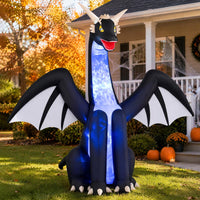 Tangkula 8 FT Tall Halloween Inflatables Ice Dragon Outdoor Decoration