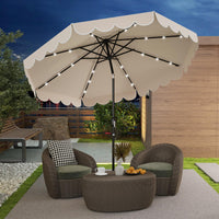 Tangkula 9.5 FT Solar Patio Umbrella