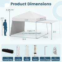 Tangkula 9.2x14 Ft Pop up Canopy with Sidewalls
