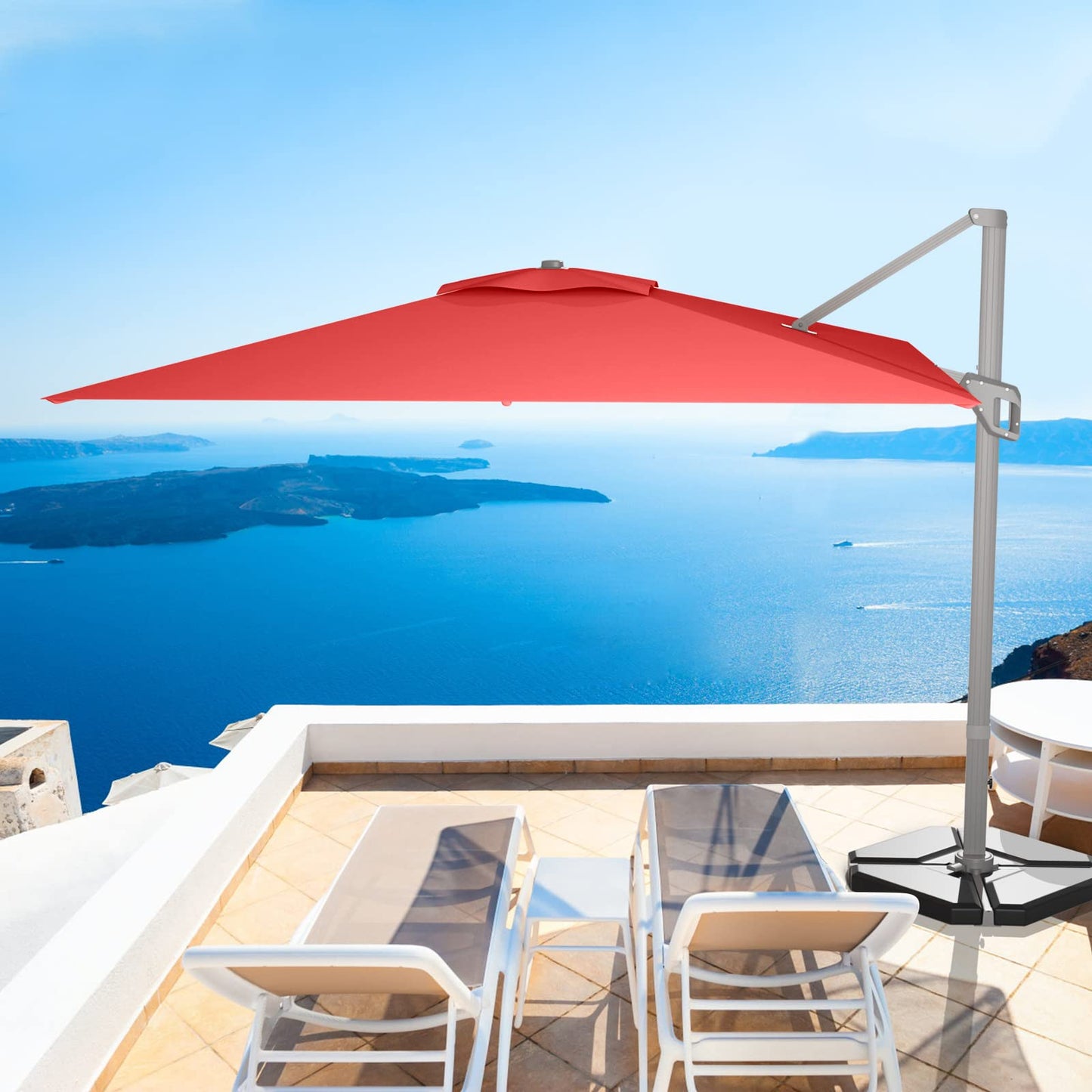 Tangkula 10FT Patio Cantilever Umbrella for Garden Backyard