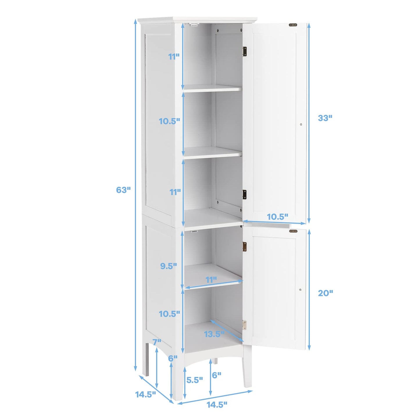 Tangkula Tall Bathroom Storage Cabinet for Bathroom Living Room Kitchen