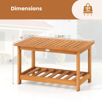 Tangkula Table basse d'extérieur en bois d'acacia