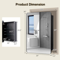 Tangkula Bathroom Medicine Cabinet with Mirror