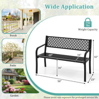 Tangkula 50 Inches Outdoor Garden Bench