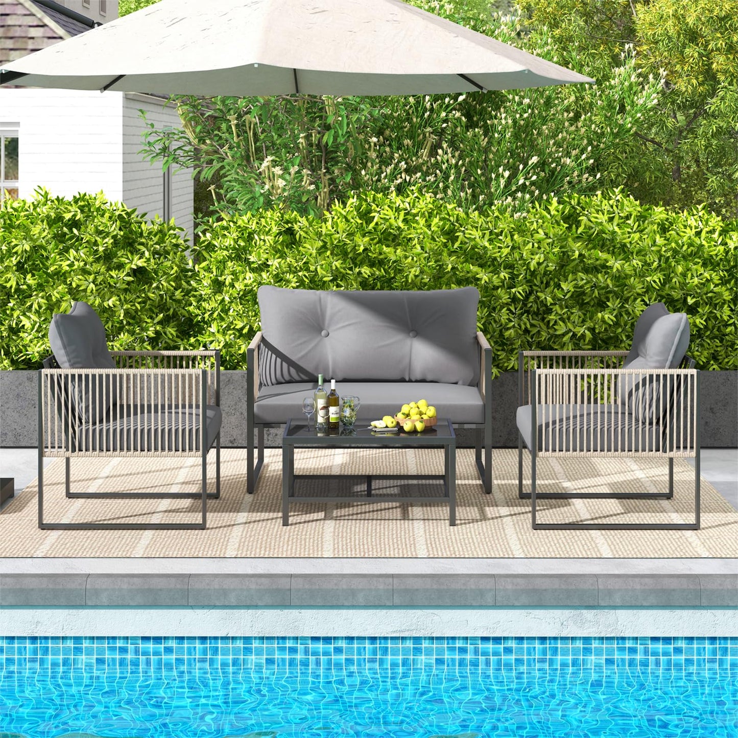 Tangkula 4/8 Pieces Patio Furniture Set
