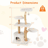 Tangkula 53 Inch Modern Cat Tree