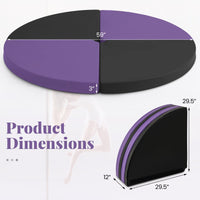 Tangkula Pole Dance Mat with EPE Foam Padding & PU Cover